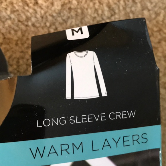 Cuddle Duds gray long sleeve crew shirt top M Cuddl New - Picture 2 of 4